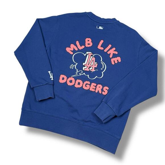 MLB LA Dodgers “MLB Like” Graphic Sweatshirt Wmns Size XS Korean Baseball Fan - Picture 1 of 10
